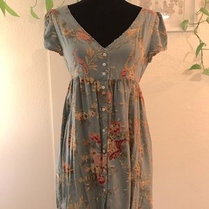 Denim & Supply Ralph Lauren viscose floral empire waist dress | size S/P